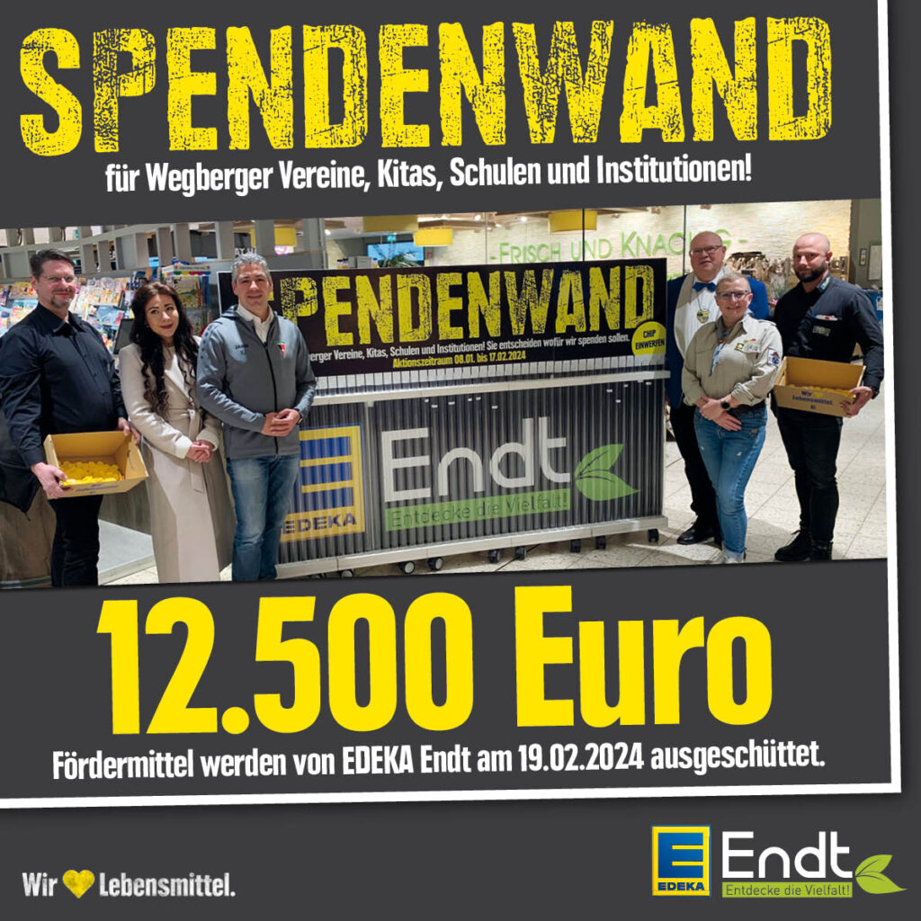 Edeka Spendenwand